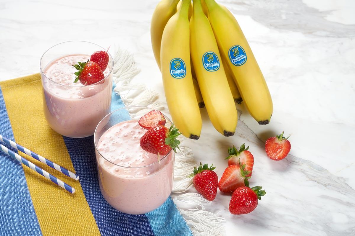 Γρήγορο smoothie με φράουλα και μπανάνα Chiquita