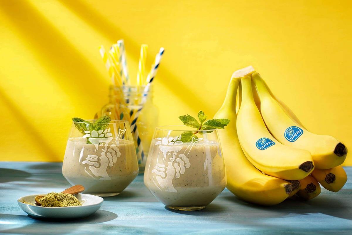 Smoothie με μπανάνες Chiquita και πράσινο τσάι