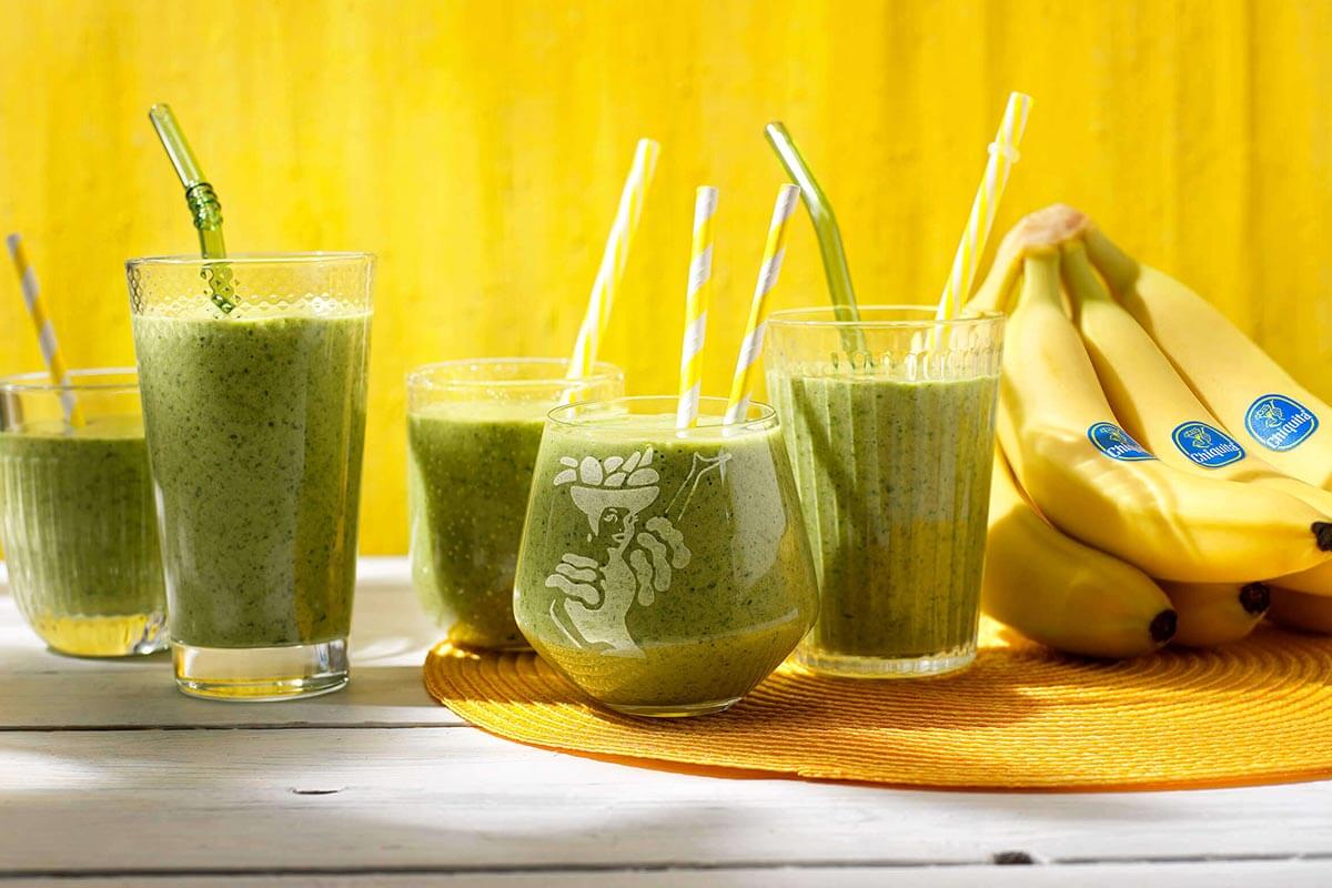 Υγιεινό smoothie με σπανάκι και μπανάνες Chiquita