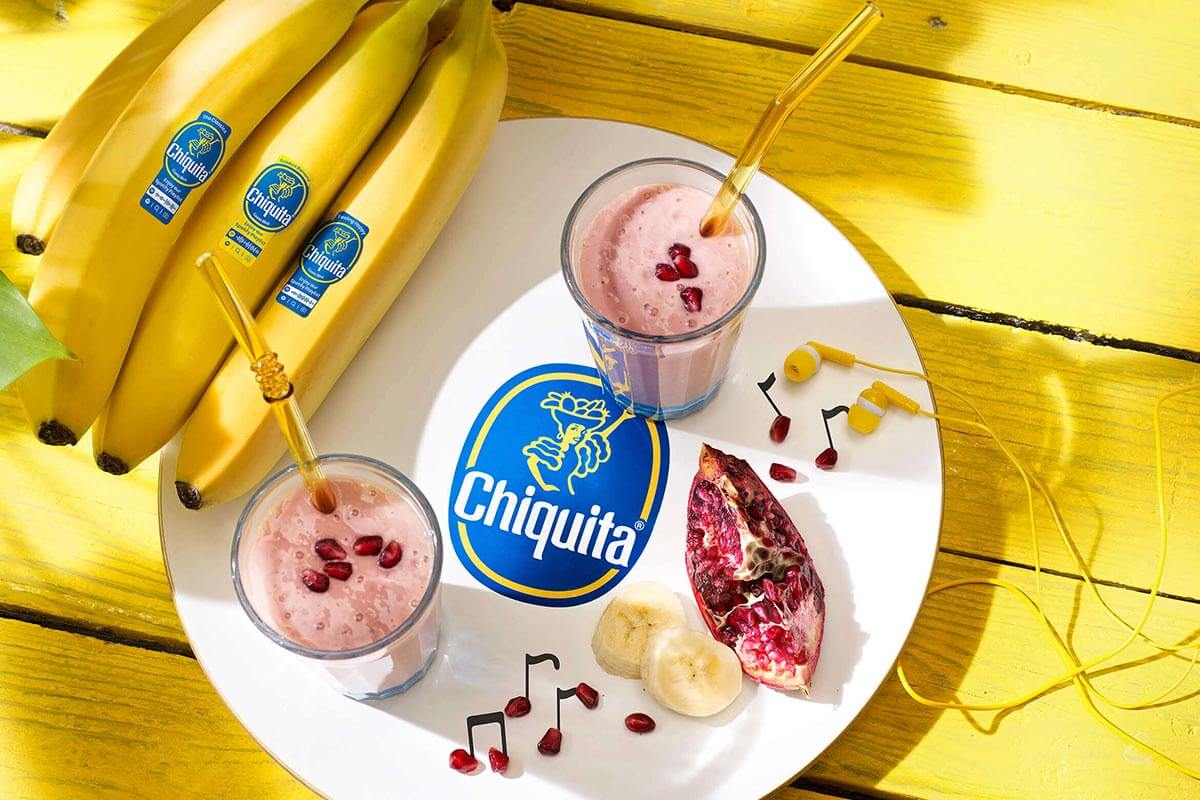 Smoothie με μπανάνες Chiquita και ρόδι