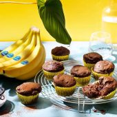 Vegan muffin σοκολάτας με μπανάνες Chiquita