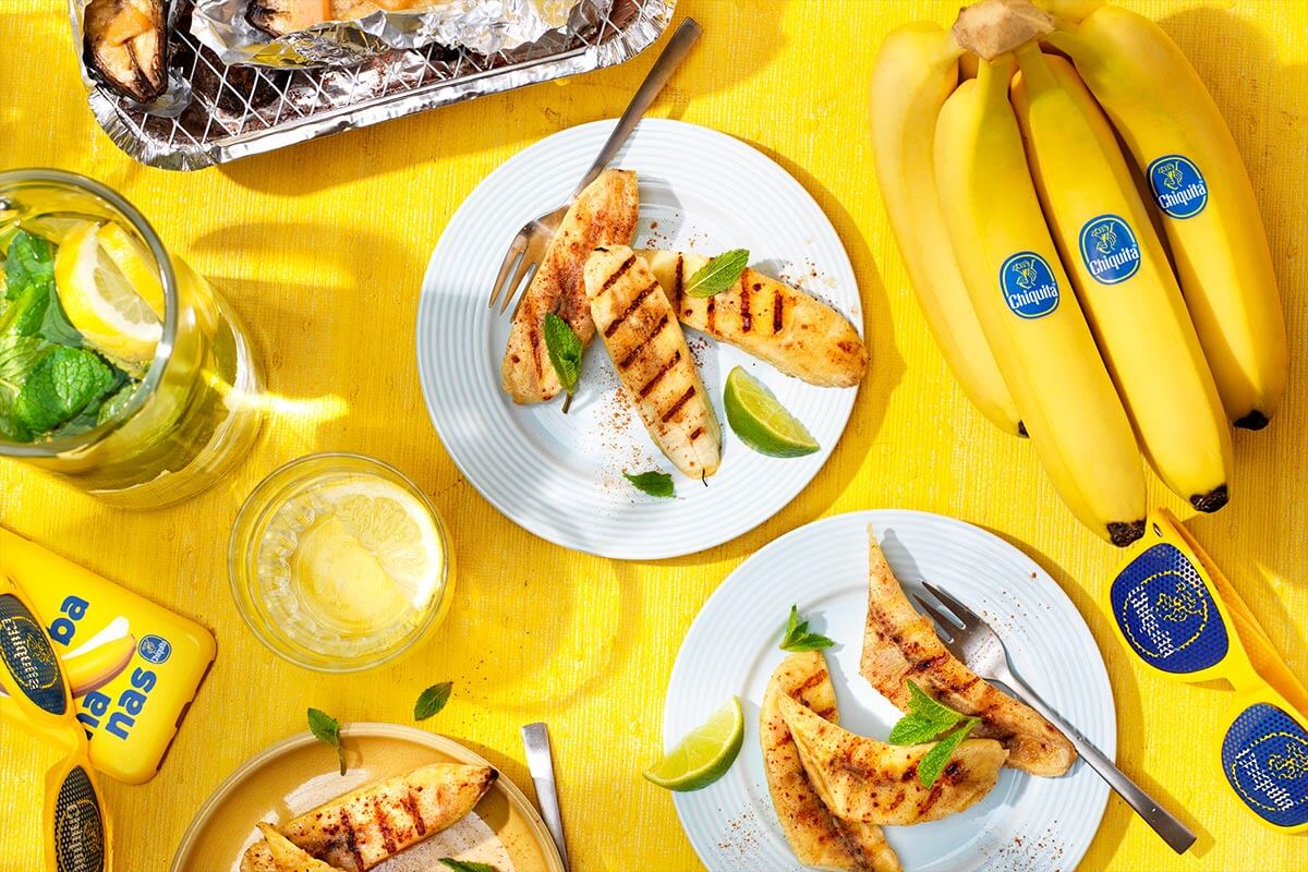 BBQ ψητές μπανάνες Chiquita με κανέλα