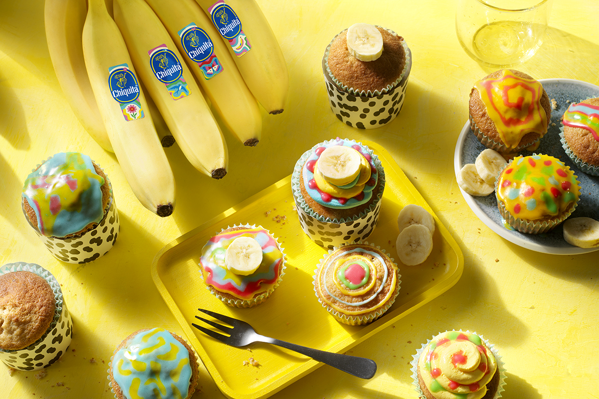 Καλλιτεχνικά cupcakes με μπανάνα Chiquita