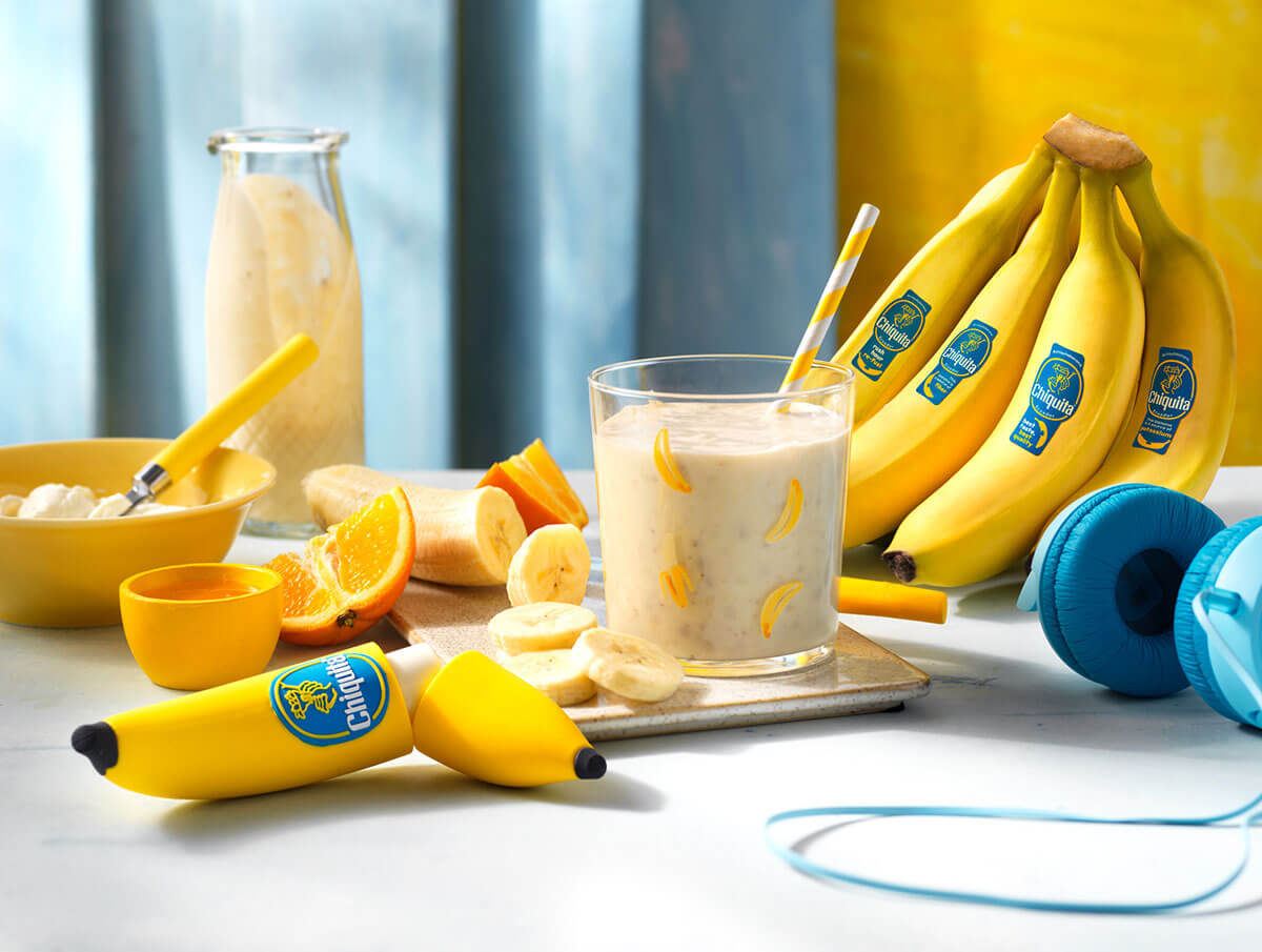 Smoothie με μπανάνα Chiquita, πορτοκάλι και μέλι