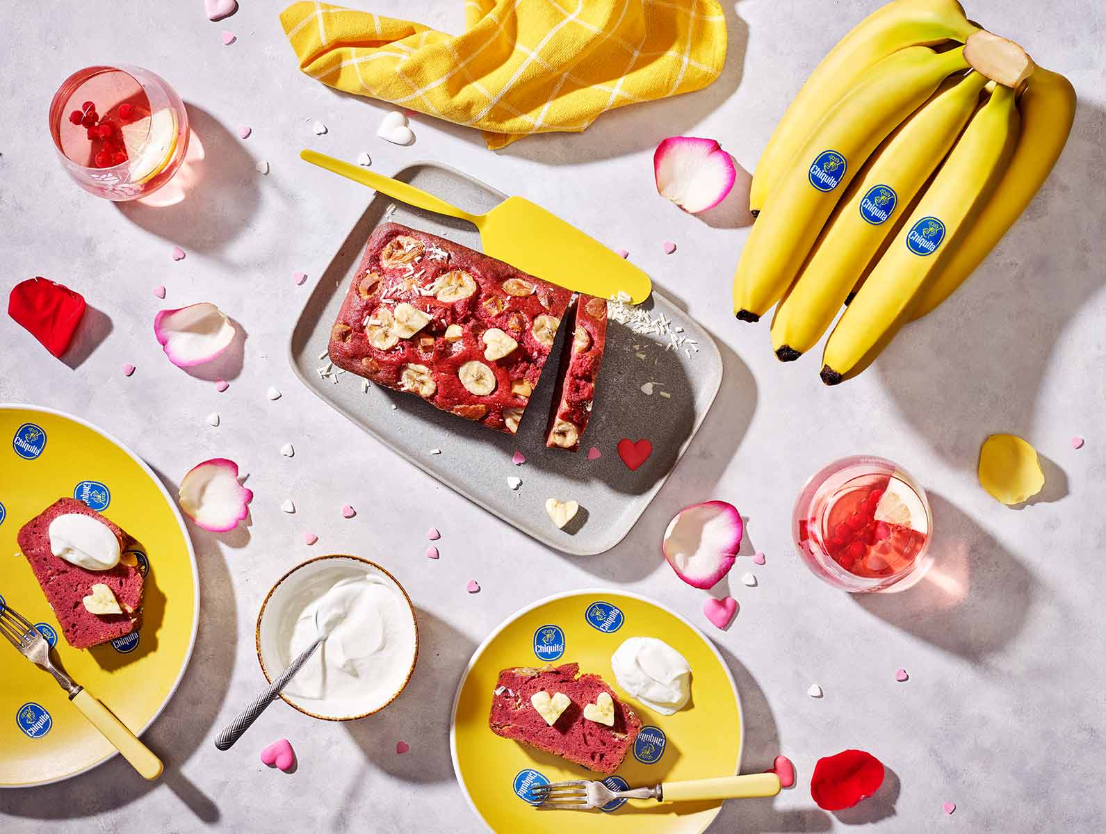Red Velvet Μπανανόψωμο Chiquita για την ημέρα του Αγίου Βαλεντίνου