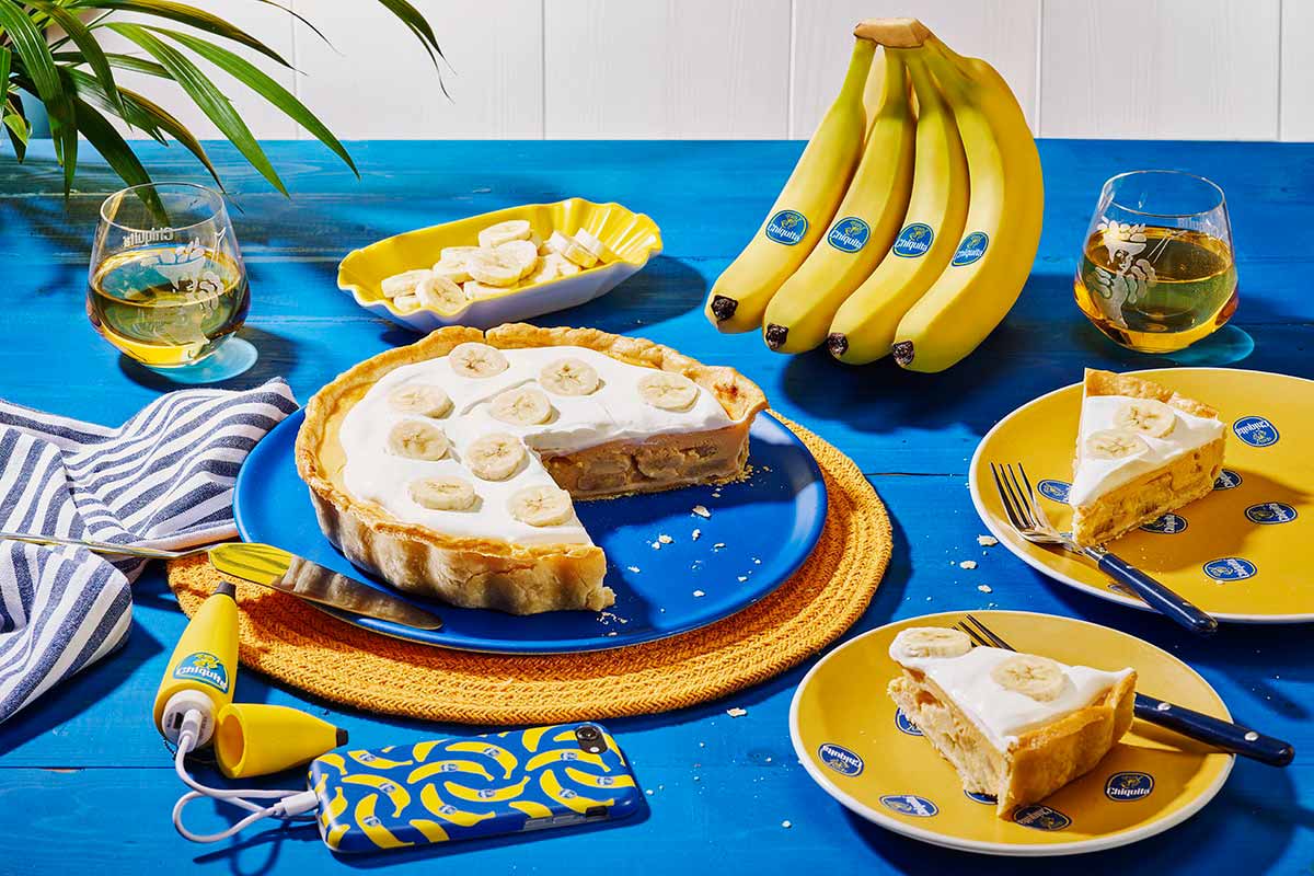 Τάρτα με κρέμα από μπανάνες Chiquita