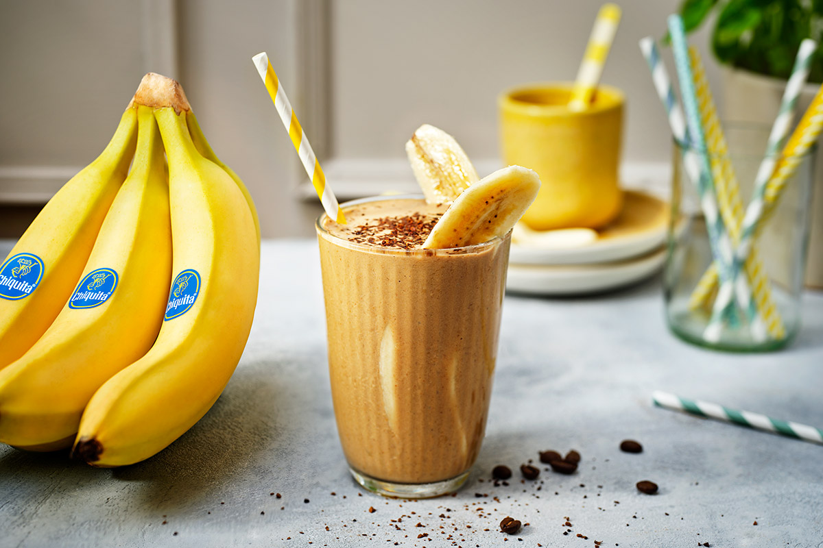 Πρωτεϊνούχο ρόφημα με καφέ, φυστικοβούτυρο και μπανάνα