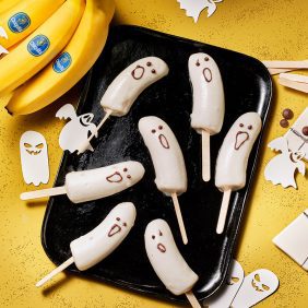 Παγωτό ξυλάκι φάντασμα με μπανάνα και γιαούρτι