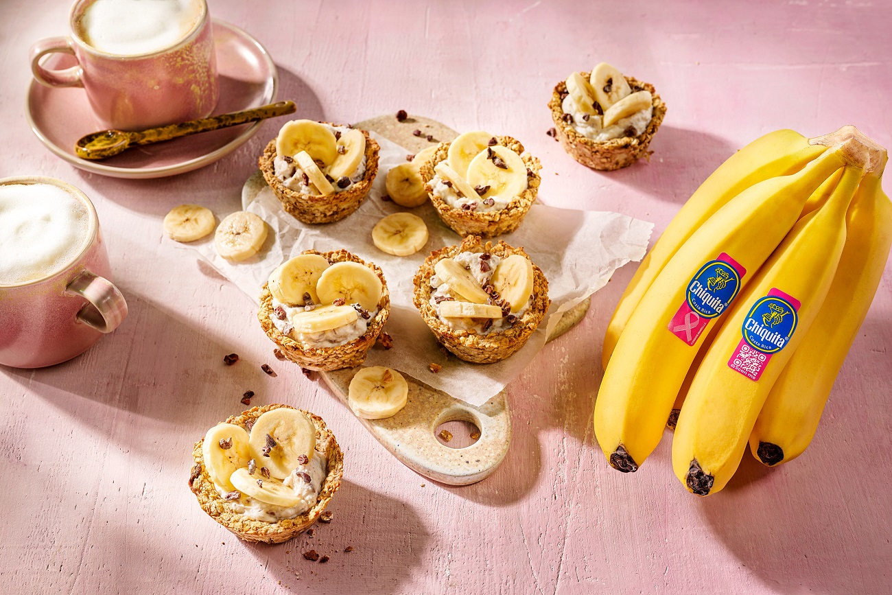 Γευστικά κεκάκια βρώμης με μπανάνα Chiquita
