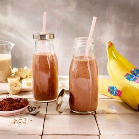 smoothie με πικάντικη μπανάνα Chiquita και κακάο