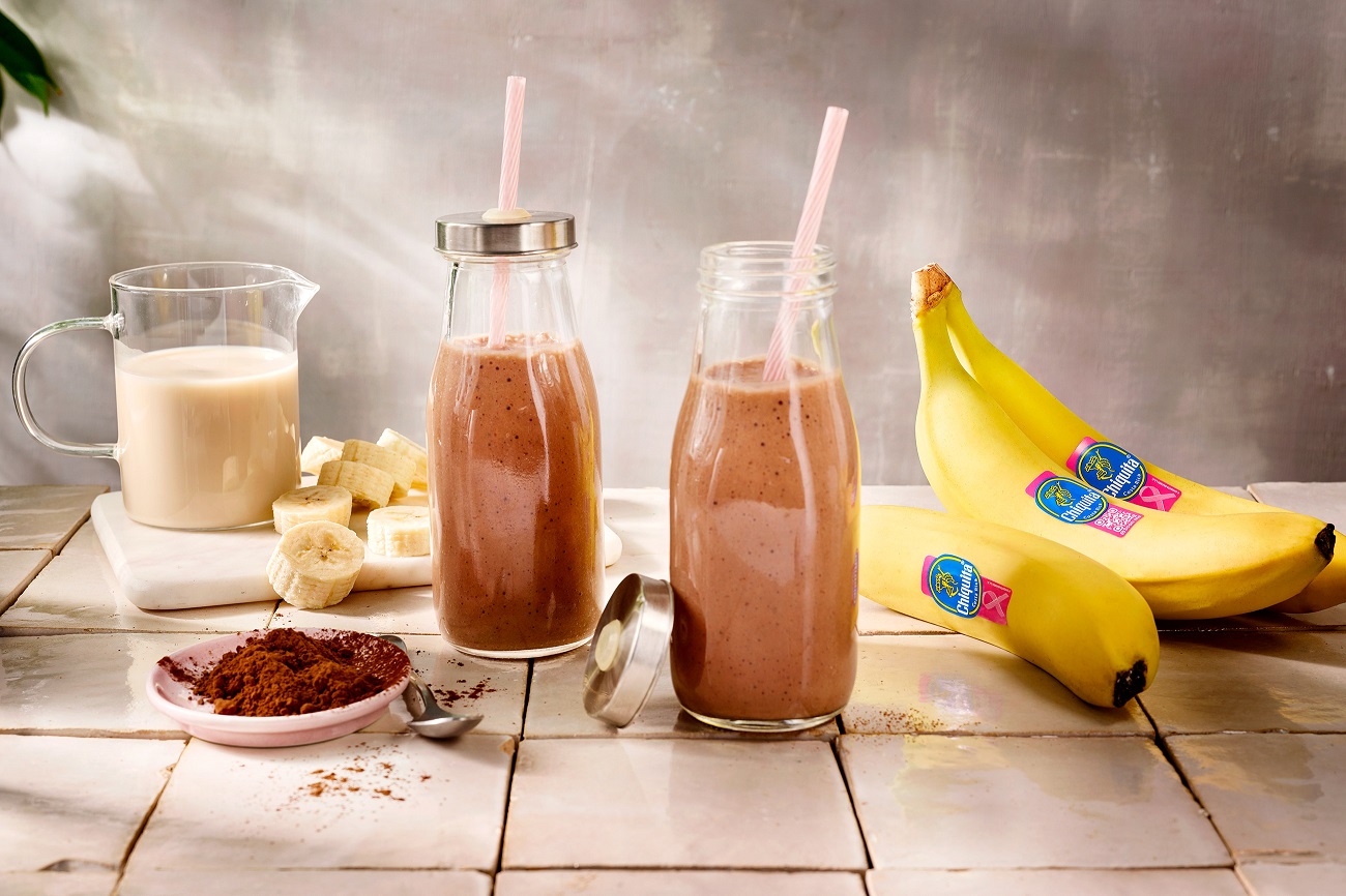 smoothie με πικάντικη μπανάνα Chiquita και κακάο