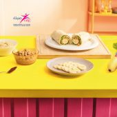 Wrap Ολικής Άλεσης με Μπανάνα Chiquita, Χούμους και Τραγανά Ρεβίθια